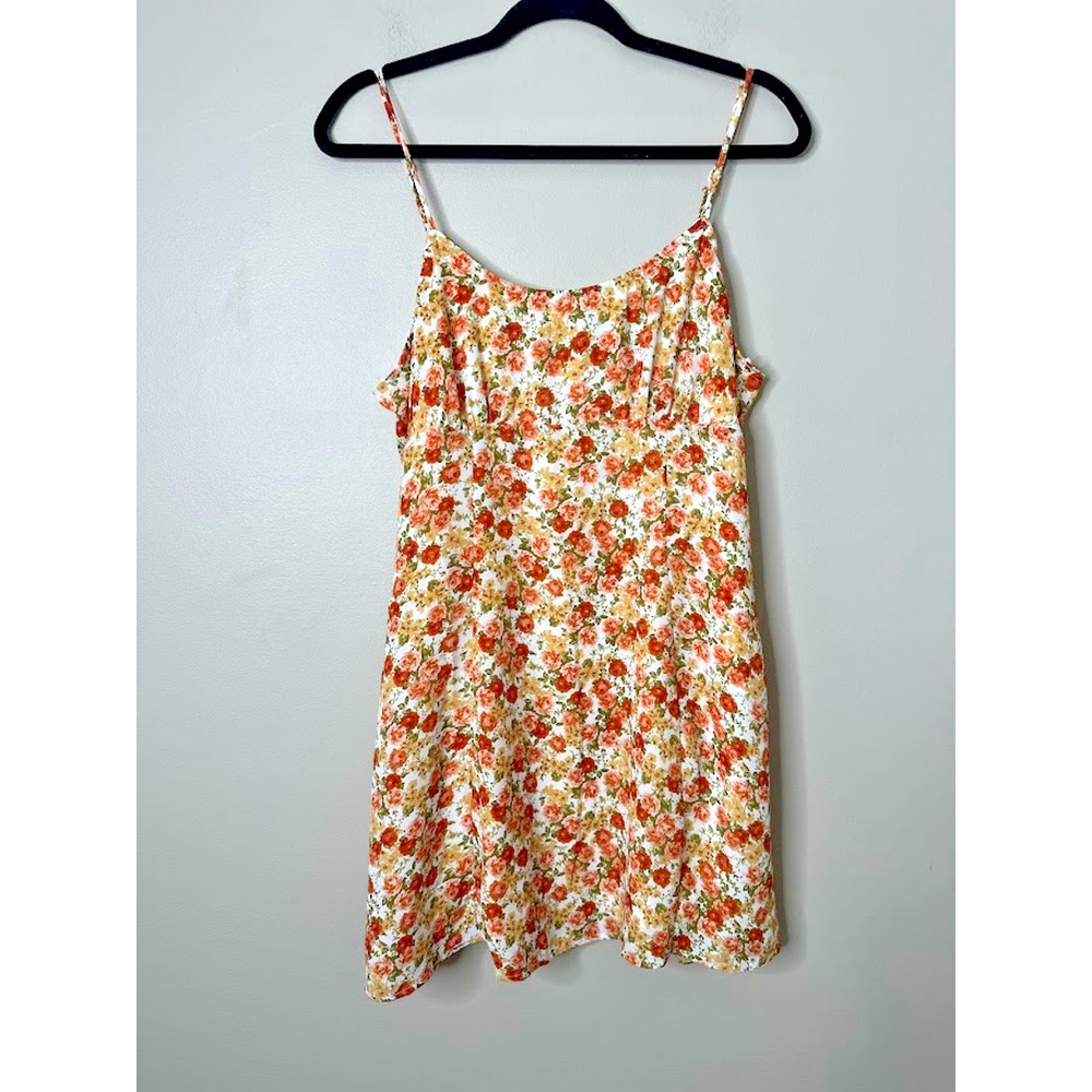 Lulus Babydoll Y2K‎ Mini Dress Roses Floral Hippie Boho Cottagecore Sundress L